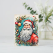 Happy Holidays From Santa Claus Postkarte (Stehend Vorderseite)