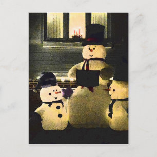 Happy Holidays From Snowmen Feiertagspostkarte