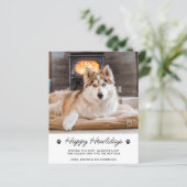 Happy Holidays from the Dog Pet Foto Card (Stehend Vorderseite)