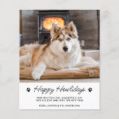 Happy Holidays from the Dog Pet Foto Card (Vorderseite)