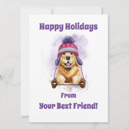 Happy Holidays from your Best Friend, Golden Feiertagskarte