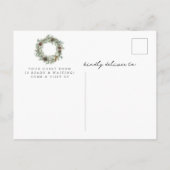 Happy Holidays Front Moving Ankündigungspostkarte (Rückseite)