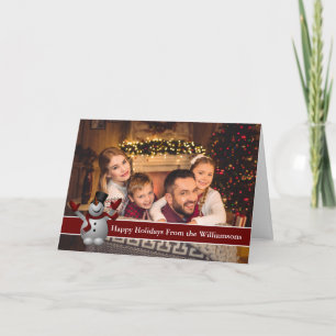 Happy Holidays Full Card Foto mit Niedlichem Schne Feiertagskarte