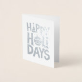 Happy Holidays Fun Foto Collage personalisiert Folienkarte (Vorderseite)