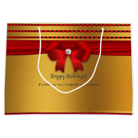 Happy Holidays Fun Party Große Geschenktüte (Vorderseite)