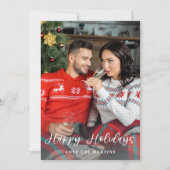 Happy Holidays Fun Script Foto Vertikal (Vorderseite)