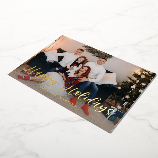 Happy Holidays Fun Script Foto - WH Folieneinladung (Gedreht)