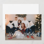Happy Holidays Fun Script Foto - White BK (Vorne/Hinten)