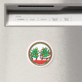 Happy Holidays Funny Dancing Weihnachtsbaumen Magnet (In Situ (Geschirrspüler))