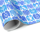 HAPPY HOLIDAYS Funny Ugly Hanukkah Sweaters Geschenkpapier (Rolleneckpunkt)