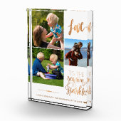 Happy Holidays für Oma Liebe Goldtypografie Fotoblock (Rechts)