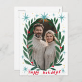 Happy Holidays Garland CUSTOM FOTO Weihnachten (Vorne/Hinten)