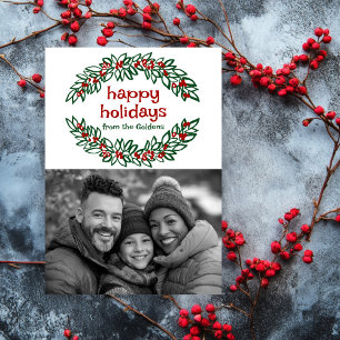 Happy Holidays Garland CUSTOM FOTO Weihnachten