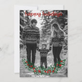 Happy Holidays Garland CUSTOM FOTO Weihnachten (Vorderseite)
