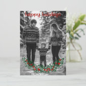 Happy Holidays Garland CUSTOM FOTO Weihnachten (Stehend Vorderseite)