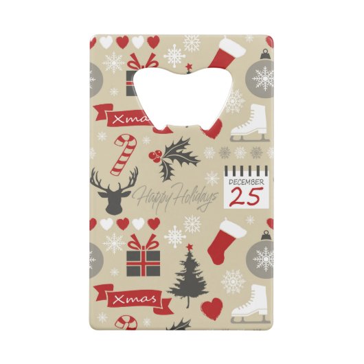 Happy Holidays Geldbeutel Flaschenöffner (Rückseite)
