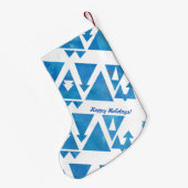 Happy Holidays Geometric Design Kleiner Weihnachtsstrumpf (Rückseite (Hängend))