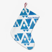 Happy Holidays Geometric Design Kleiner Weihnachtsstrumpf (Vorderansicht (hängend))