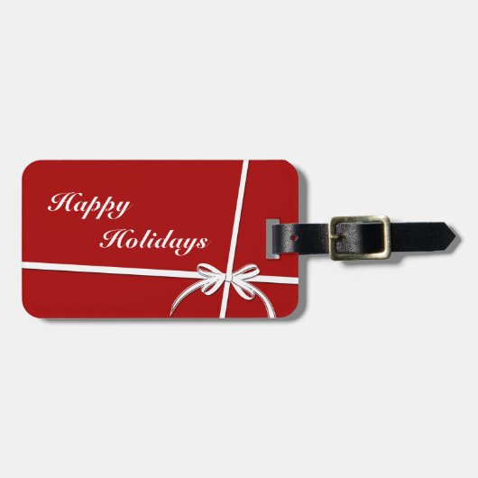 Happy Holidays Gepäckanhänger (Vorderseite horizontal)