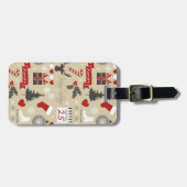 Happy Holidays Gepäckanhänger (Vorderseite horizontal)