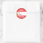 Happy Holidays Geschenk Tag . Runder Aufkleber (Tasche)