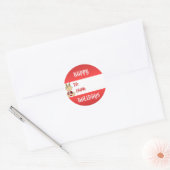 Happy Holidays Geschenk Tag . Runder Aufkleber (Umschlag)