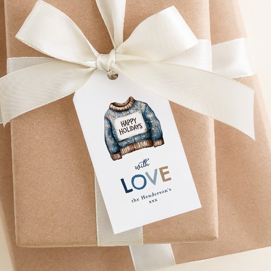 Happy Holidays Geschenkanhänger