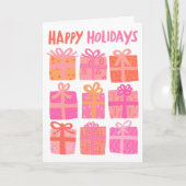 HAPPY HOLIDAYS Geschenke Weihnachten CUSTOM Pink N (Vorderseite)