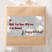 Happy Holidays Geschenketikett Etikett - Anpassen (Insitu)