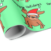 Happy Holidays Geschenkpapier (Rolleneckpunkt)