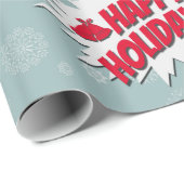 Happy Holidays Geschenkpapier (Rolleneckpunkt)