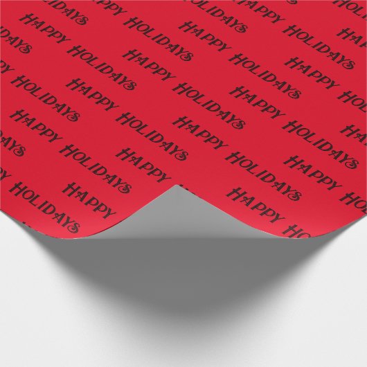 Happy Holidays Geschenkpapier (Ecke)