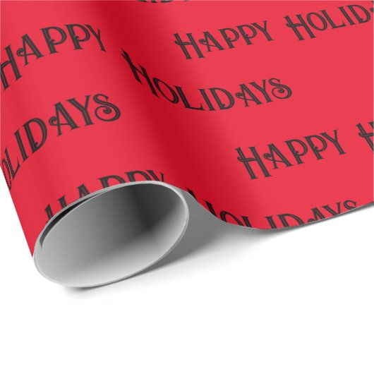 Happy Holidays Geschenkpapier (Rolleneckpunkt)