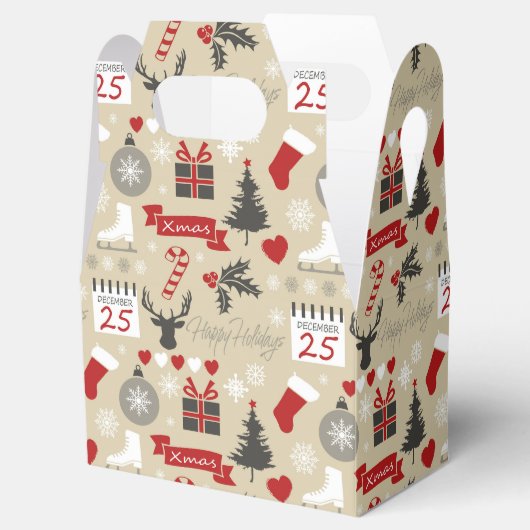 Happy Holidays Geschenkschachtel (Geöffnet)