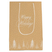 Happy Holidays Geschenktasche Mittlere Geschenktüte (Rückseite)