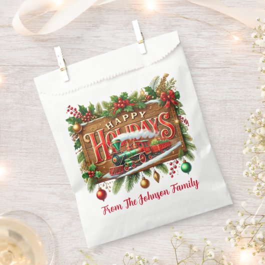 Happy Holidays Geschenktütchen (Ausgeschnitten)