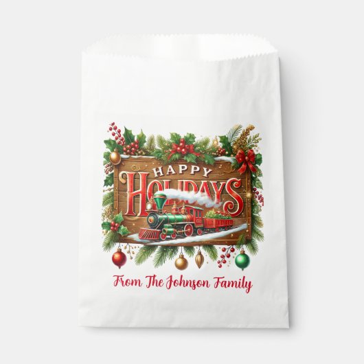 Happy Holidays Geschenktütchen (Vorderseite)