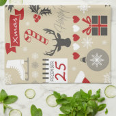 Happy Holidays Geschirrtuch (Gefaltet)