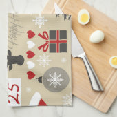 Happy Holidays Geschirrtuch (Viertel Falte)