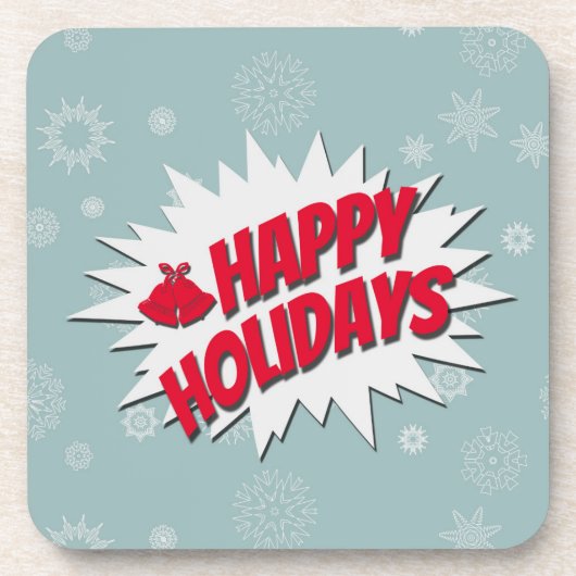 Happy Holidays Getränkeuntersetzer (Vorderseite)