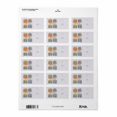 HAPPY HOLIDAYS GIBT Bows Weihnachten Adressaufkleber (Vorne)