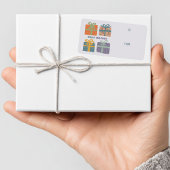 HAPPY HOLIDAYS GIBT Bows Weihnachten Adressaufkleber