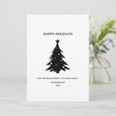 Happy Holidays Gift Card mit Pine Trees & Stars (Stehend Vorderseite)