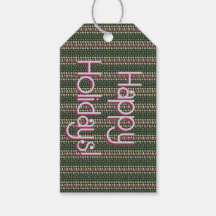 Happy Holidays Gift Tag mit Design