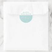 Happy Holidays Gift Wrap Aufkleber, Umschlag Aufkl Runder Aufkleber (Tasche)