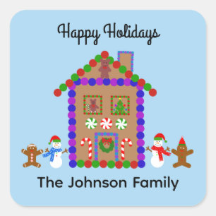 Happy Holidays Gingerbread Haus #1 Stickers