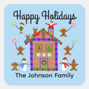 Happy Holidays Gingerbread Haus #2 Stickers