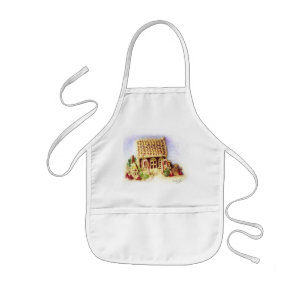 Happy Holidays Gingerbread House Bib Schürze