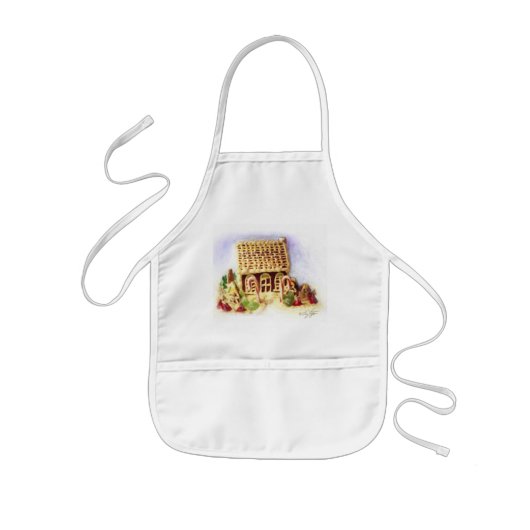Happy Holidays Gingerbread House Bib Schürze (Vorne)