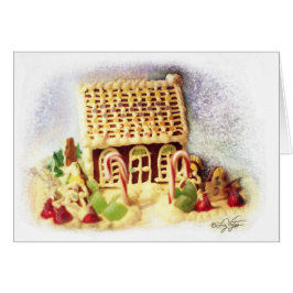 Happy Holidays Gingerbread House Blank Card